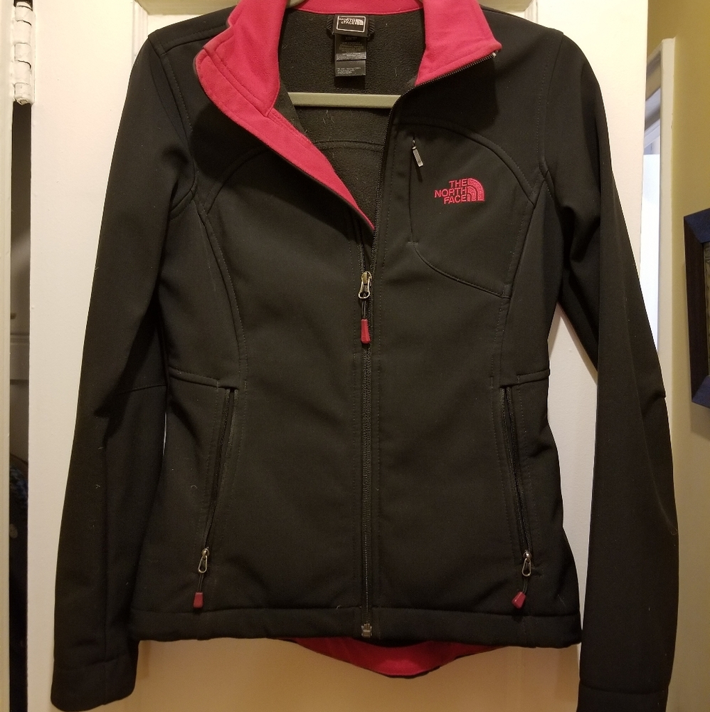 North Face black fleece lined jacket